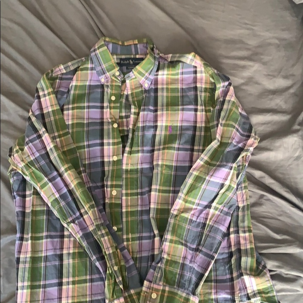 Ralph Lauren plaid button up dress shirt